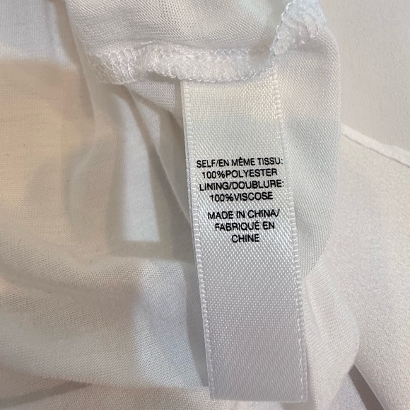 Saks Fifth Avenue Asymmetric Hem Sleeveless Blouse White - Picture 9 of 10